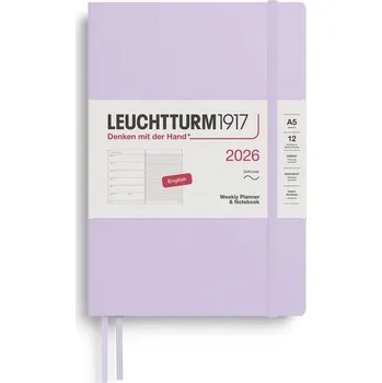 Diář Weekly Planner & Notebook 2026 Medium (A5) Lilac Papírnictví DN00562500