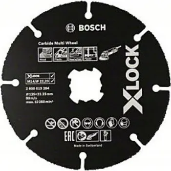 Řezný kotouč ŘEZNÝ KOTOUČ X-LOCK CARBIDE 125*1*22.23 10KS BOSCH
