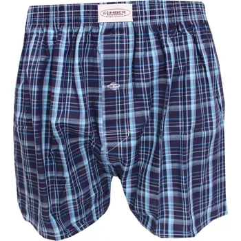 Trenýrky Moderní plátýnkové trenýrky Climber 3100C16 navy-tyrkys kostka velikost XXL-58/60