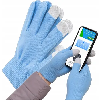 Rukavice PrzydaSie pletené rukavice s pěti prsty akryl, univerzální velikost - unisex