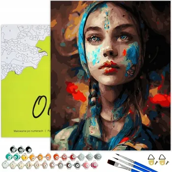 MALOVÁNÍ PODLE ČÍSEL Žena Obrazy k malování podle čísel s rámem Oh Art