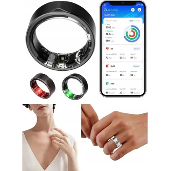 Prsten Chytrý prsten Smart Prstýnek Titanium CGM Cukr HR Tepová frekvence Velikost 14
