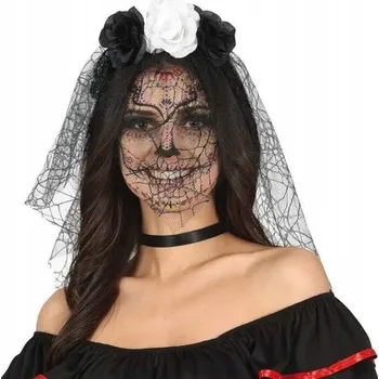 Čelenka Květinová čelenka s závojem