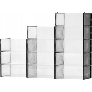 Úložný box Krabička na boty 33,4 x 23 x 14,5 cm, černý rám – úložný box na boty