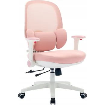 Dětská židle na kolečkách Tresa - růžová/bílá