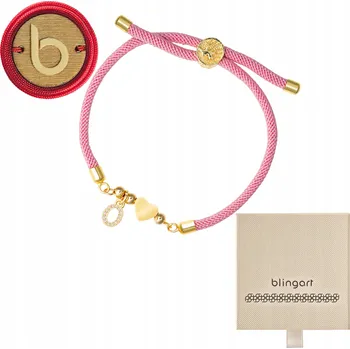 Náramek Šňůrkový náramek PÍSMENA srdíčko RŮŽOVÝ nastavitelný PÍSMENO zirkony