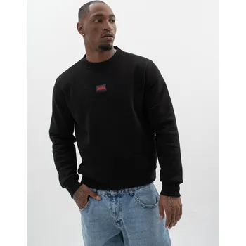 Pánská mikina MIKINA BEZ KAPUCE Pánská Černá CREWNECK MODNÍ Jigga Wear Badge XL