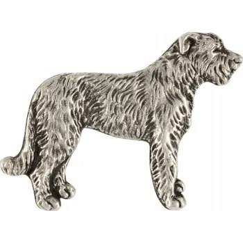 Brož Irský vlkodav drobná brož typu pin se psem, odznak, placka