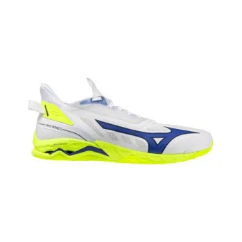 Pánská sálová obuv Mizuno WAVE MIRAGE 5(U) X1GA235039 Sálová obuv White / Lightning Yellow / Dazzlin, UK 10, EU 44,5, US 11, 29 cm