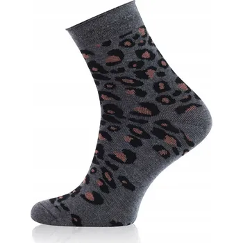 Dámské ponožky Ponožky K85 ŠÉFOVÁ kotníkové 35-38 šedý melír/černá