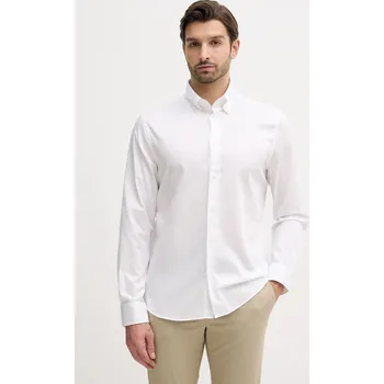 Pánská košile Košile Tommy Hilfiger pánská, bílá barva, regular, s límečkem button-down, MW0MW41824 00X, vel. 43