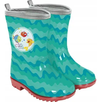 Dívčí obuv Holínky reflexní svítící zelené dětské gumáky 30/31 Perlett