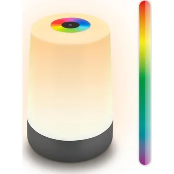 Lampička BRILONER Nubsi stolní lampička - 2,8W, 280lm, nabíjecí, LED, stmívatelné, RGB+W, antracit mat 7554015