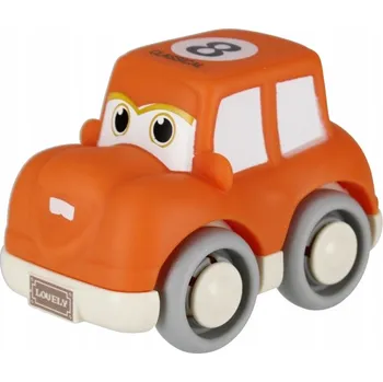 Hračka pro kojence AUTÍČKO SE ZVÍŘÁTKY chrastítko MALÉ 10 cm pro děti MEGA CREATIVE autíčko
