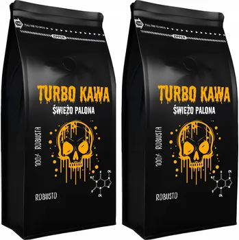 Káva TURBO Zrnková Káva do kávovaru 2x1kg 100% Robusta ROBUSTO