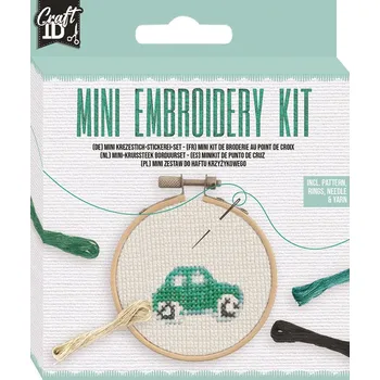 kreativní sada Vyšívání křížkovým stehem, mini sada - Auto