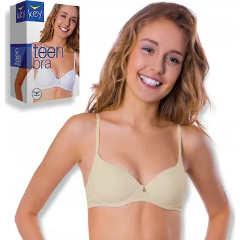 Dámské spodní prádlo Key vyztužená podprsenka béžová velikost 80C