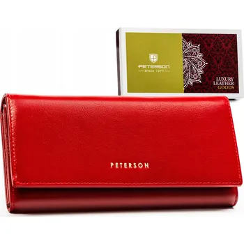 Peterson peněženka z pravé kůže červená - dámská