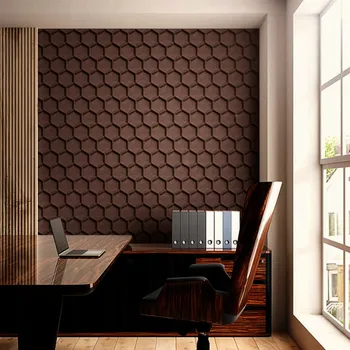 Obraz Nástěnný Panel Odolný a Praktický 3D HONEYCOMB HNĚDÝ Korek