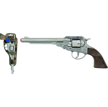 plyšák Revolver kovbojský stříbrný, kovový - 8 ran Alltoys Gonher DN00571792