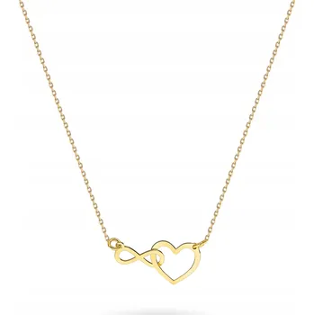 Náhrdelník STŘÍBRNÝ NÁHRDELNÍK ryzost 925 SRDCE a NEKONEČNO