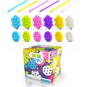 ostatní stavebnice Meli Basic Constructor Pink Stavebnice 60 dílů