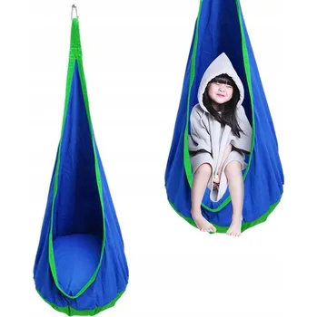 Zahradní houpačka Závěsné houpací křeslo kokon Best – modré