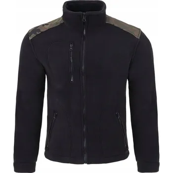 Pánské oblečení Černá maskáčový vojenská skautská rybářská fleecová bunda, vel XL