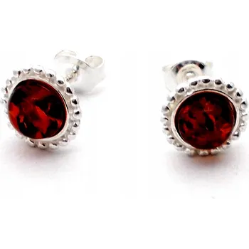 Náušnice STŘÍBRNÉ NÁUŠNICE S JANTAROM