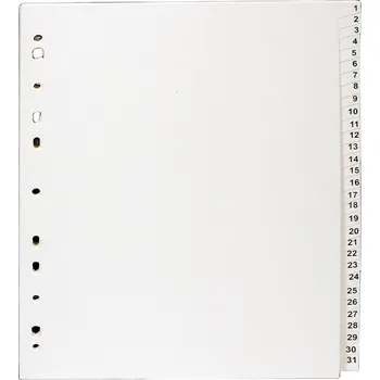 Rozlišovač papírový A4 1-31