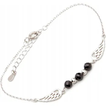 Náramek Stříbrný náramek 925 křídlo onyx