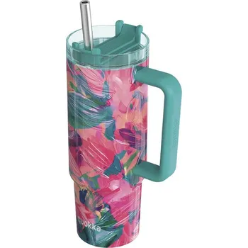 Quokka Nerezový termohrnek s brčkem Vibe Oil Petals 880 ml