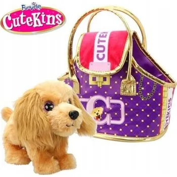 plyšák CuteKins Zvířátko v kabelce - Pejsek VALERIE