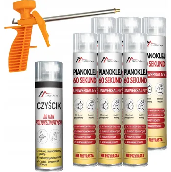 Průmyslové lepidlo Lepicí pěna 60 sekund na sádrokarton, polystyren + čistič + pistole