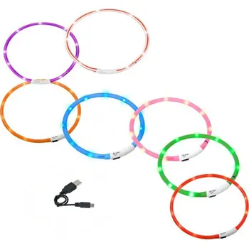 Obojek pro psa Karlie Visio Light svítící obojek oranžový 20-35 cm