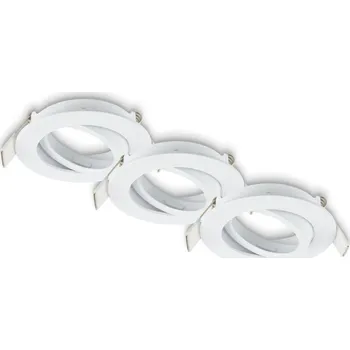 Bodové svítidlo BRILONER Biwa vestavný bodové svítidlo 68mm 3ks sada - 230V, GU10 patice, max. 7W, bílé 7628036