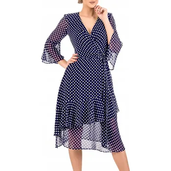 Dámské šaty Šifonové midi koktejlové šaty Carla Moreno velikost 40