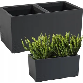 Obraz Šedý plast Květináč Deco4Home 80 cm x 40 x 40 cm