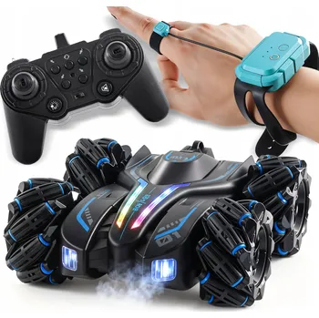 RC model auta Dálkově ovládané auto na gesta RC 2 OVLADAČE 4x4 360° DRIFT CAR s kouřem a párou