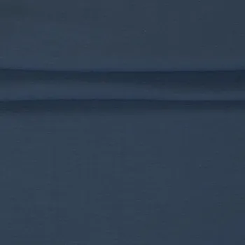 Fabriccando Bavlněný náplet hladký - jeans modrá 4026