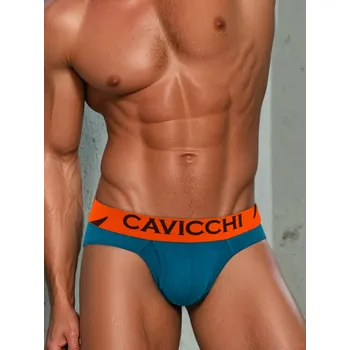 Slipy Slipy Pánské spodní prádlo Cavicchi CU018 81689 luxusní tyrkysové pánské spodní prádlo Roberto Martinelli Velikost: S
