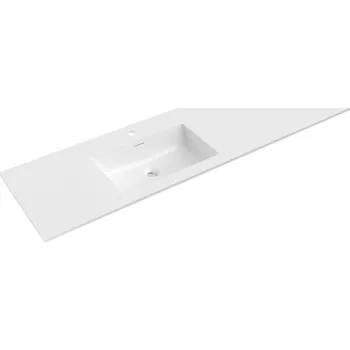 Mexen Otis levé zapuštěné umyvadlo 161 x 46,5 cm, lesklá bílá - 25181600L