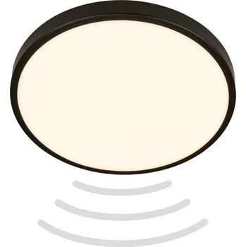 BRILONER Chet LED stropní svítidlo IP54, 3m dosah čidla, pohybové čidlo, černá 3829015