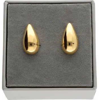 Náušnice Zlaté náušnice velké hladké slzy sople rampoušky stříbro 925 pozlacené