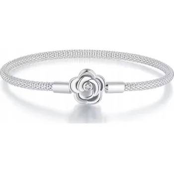 Náramek Stříbrný květinový náramek klasický ze stříbra 1,9 9 Cm , stříbro 925, s925, 19