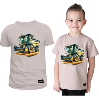 Chlapecké oblečení Dětské tričko béžové pro chlapce - Kombajn, velikost 128