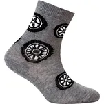 Vzorované chlapecké ponožky WOLA KOLA šedý melír Velikost: 33-35