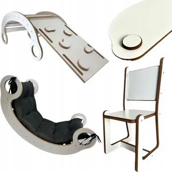 Hra na zahradu Houpačka Polštář GRAFIT Bočnice Židle Deska Stůl Sada