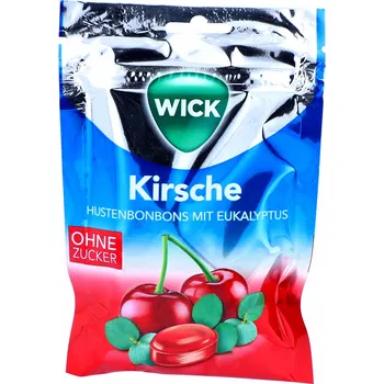 Bonbon Wick třešňové bonbóny bez cukru s mentolem 72g