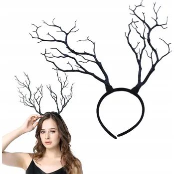 Karnevalový kostým ČELENKA VĚTVE PAROHY JELEN ČARODĚJNICE HALLOWEEN STRAŠIDELNÝ KOSTÝM PŘEVLEK